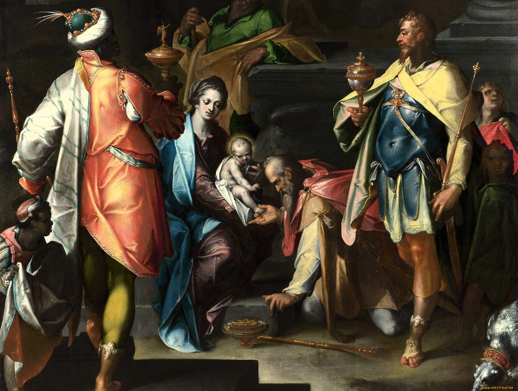 bartholomaeus spranger - the adoration of the kings, , bartholomaeus spranger, , 